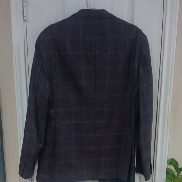 Nordstrom Black and Gray Sport Coat with Windowpane Pattern